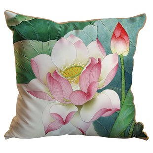 真皮沙发靠垫新中式圈椅茶椅靠背腰垫抱枕飘窗罗汉床头靠包套拆洗