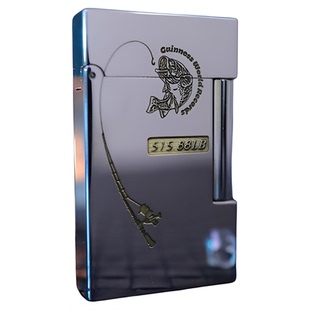 calories卡路充气朗声侧滑打火机复古执竿为鱼鱼人高档送定制礼物