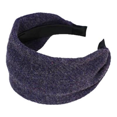 复古紫色超宽发箍简约韩系发饰