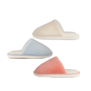 MINISO名创优品简约女士棉拖秋冬外穿居家室内防滑毛绒保暖拖鞋轻