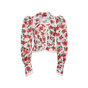 【明星同款】lefame拉飞姆2025年春夏复古轻奢港风印花衬衫