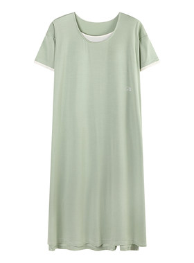 莫代尔短袖睡裙女家居服