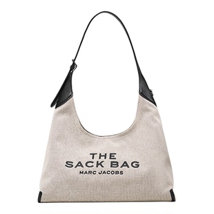 【礼物】MARC JACOBS/ 莫杰 SACK 中号织物简约单肩手提包hobo包
