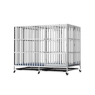 不锈钢狗笼大型犬中小型带厕所宠物笼金毛边牧拉布拉多折叠狗笼子