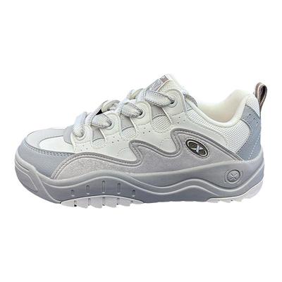 特步华夫鞋板鞋女2024秋季季新款潮流女鞋厚底休闲鞋976418310042