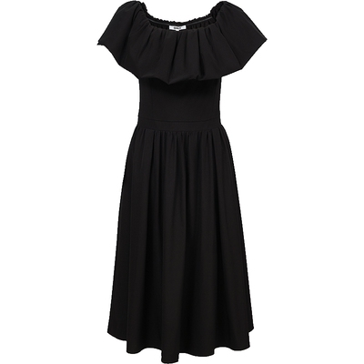 ONLY防滑荷叶领收腰连衣裙