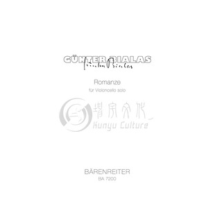 毕拉斯 大提琴浪漫曲 1987  近现代音乐手稿本 骑熊士原版乐谱书 Bialas Gunter Romanze fur Violoncello solo BA7200