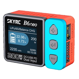 SKYRC B6neo DC200W PD80W航模锂电池B6neo+ DC240W车模船模穿越机10A智能平衡充电 B6neo2电源 电量检测