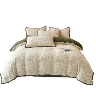 防静电保暖A类雕花牛奶绒四件套加厚珊瑚绒被套冬季烂花床上用品4