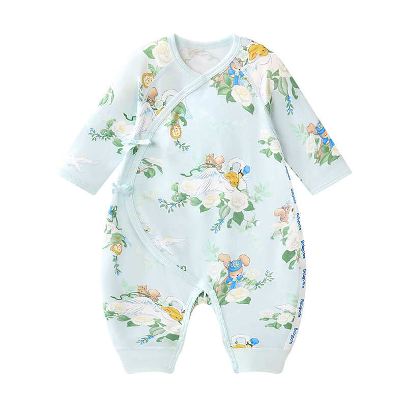 babycare小柔风爬服连体衣宝宝包屁衣新生儿外出婴儿衣服哈衣户外