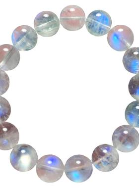 天然冰种蓝月光奶油体手链礼物女