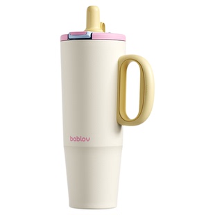 bablov巨无霸保温杯大容量不锈钢吸管杯女生日礼物杯子高颜值水杯