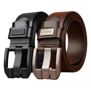 啄木鸟皮带男真皮针扣头牛皮层男士腰带休闲潮流宽青年男裤带复古