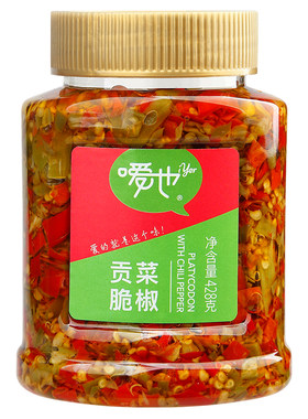 嗳也瓶装贡菜脆椒湖南风味