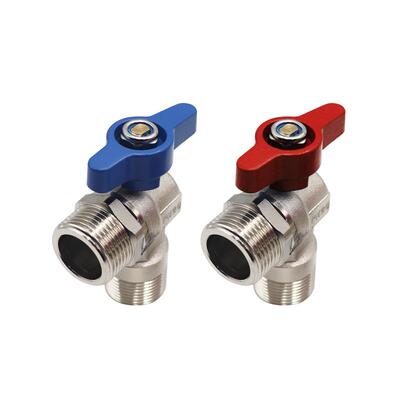 大流量锅炉燃气热水器全通径铜球阀芯角阀4分6分全铜冷热水三角阀