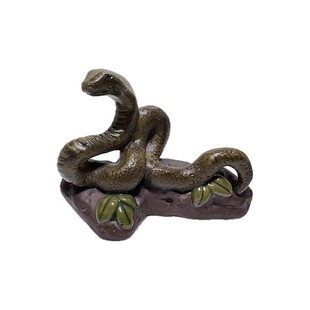 石湾陶瓷十二生肖招财风水荔枝蛇生肖蛇摆件前台玄关中式客厅礼品