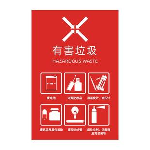 干湿垃圾分类标识贴纸北京上海杭州苏州成都武汉垃圾桶标志不可回收有害易腐厨余其他垃圾指示幼儿园宣传标语