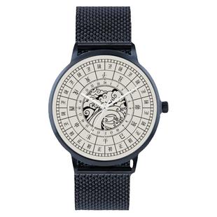 故宫日晷复古国风十二时辰24小时进口机芯防水手表