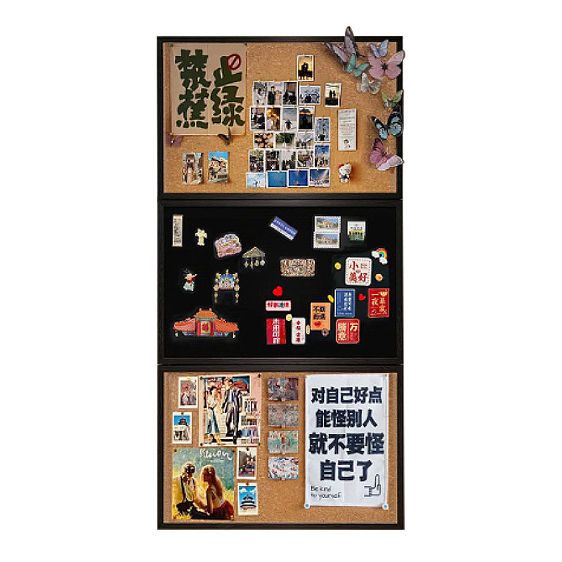 冰箱贴展示板磁吸黑板软木板组合