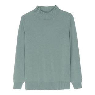 恒源祥半高领羊毛衫女装秋冬季新款纯色打底衫针织衫时尚气质百搭