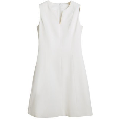 微醺夏日V领无袖连衣裙