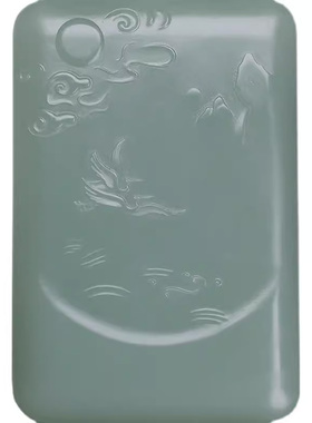 原料和田玉碧玉石把件鸭蛋青