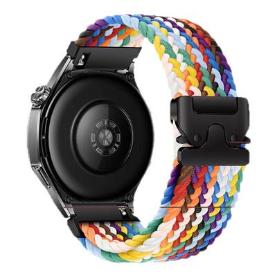 适用OPPO Watch X3手表带X2降落伞扣S编织表带watch4pro运动watch3pro大漠银月智能se男士2前锋蔚蓝墨石岩黑