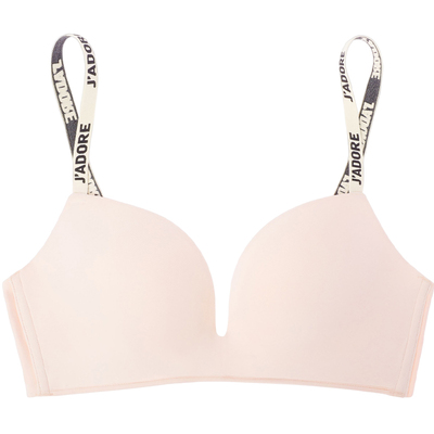 强聚拢时髦标语肩带小胸显大文胸