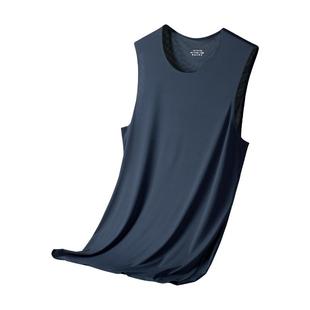 霞湖世家速干冰爽无痕无袖背心顺滑冰丝网孔薄款RF6015