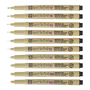 樱花勾线笔日本美术专用学生防水绘图描线笔03手绘漫画简笔画专用勾勒动漫马克笔描边笔速写笔樱花牌针管笔