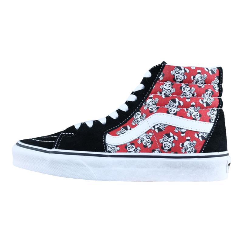 老万VANS Sk8-Hi 熊猫印花高帮侧条纹休闲运动板鞋 VN0A4U3C5I2