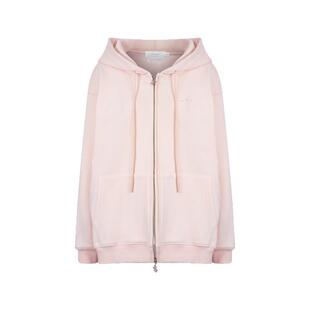 王楚然同款 Liilou 松弛感 自然有机棉宽松加绒连帽卫衣外套