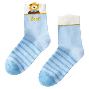 【超值试用】全棉时代儿童袜子单双装男童女童宝宝纯棉透气百搭