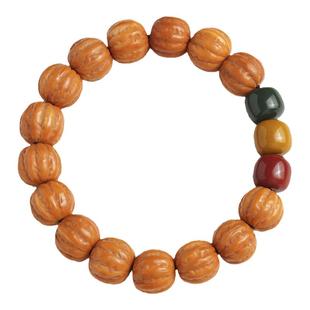 京八棱核桃猴头手串男女文玩配饰阿拉善玛瑙红绿灯正品盘玩手捻指