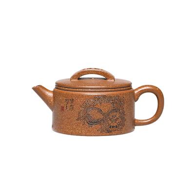 名壶秋月原矿紫砂纯手工制作