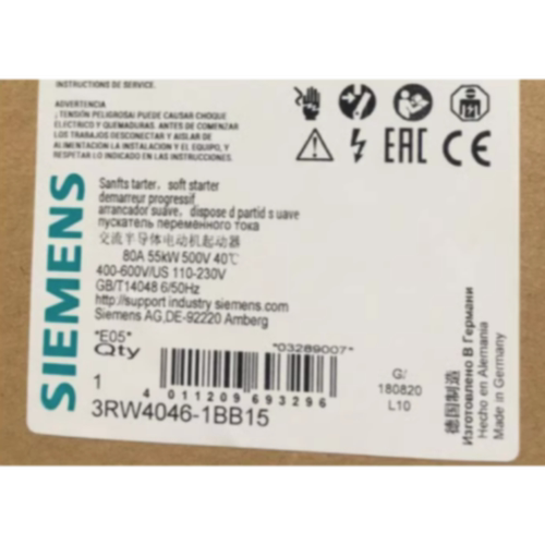 议价3RW4046-1BB15软启动器 55kW/500V/80A 3RW40461BB15现货议价
