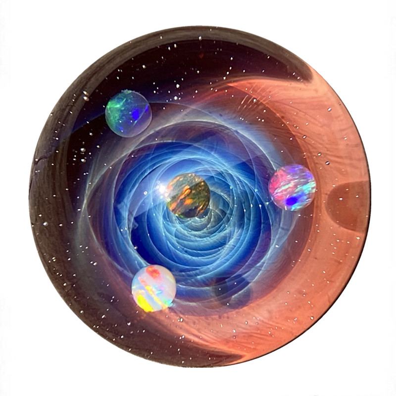 宇宙玻璃车载摆件纯手工琉璃星空球玄关摆件星球送礼个性创意礼物