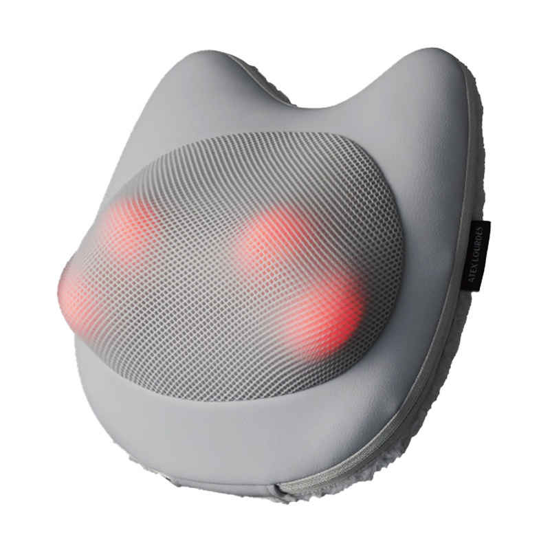 日本ATEX超萌猫咪款按摩仪器充电式便携式腰背部肩颈按摩抱枕 携充实拍商品图