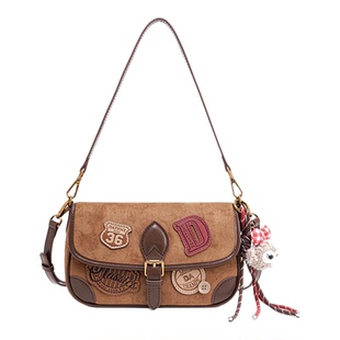 【暮秋冬序】达芙妮大容量托特单肩印花复古斜跨包包通勤秋冬女包