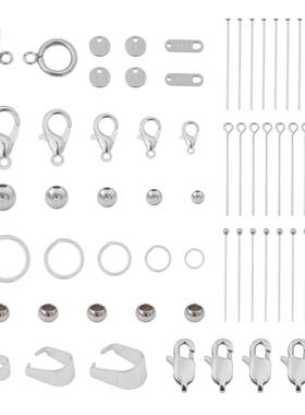 保色龙虾扣开口圈手工不锈钢diy