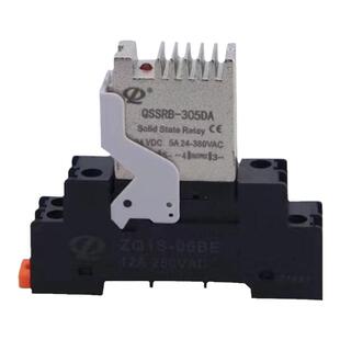 正启小型固态继电器24v直流导轨式光耦无触点继电器220v交流qssrb