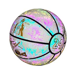 科比发光夜光篮球生日礼物男生荧反光蓝球正品儿童礼盒定制限量版