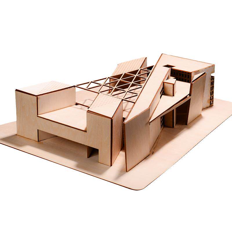 diy作品美术馆建筑模型