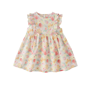 [抗菌纯棉]女童连衣裙夏薄款2026新款儿童碎花洋气公主裙女宝裙子