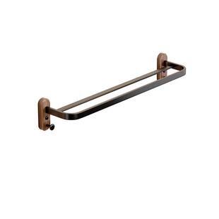 潜水艇胡桃木毛巾架高端卫浴置物架卫生间专用毛巾挂件放置架