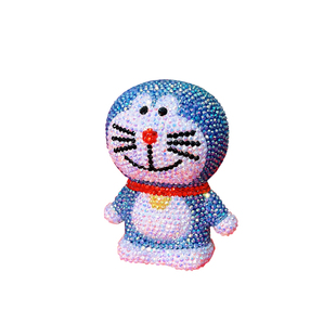 diy贴钻哆啦a梦皮卡丘钥匙扣粘钻卡通叮当猫书包挂饰手工生日礼物