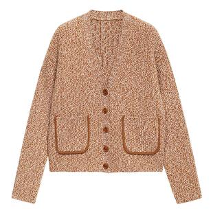 【100%山羊绒】BLUE ERDOS慵懒V领针织开衫B246A1011