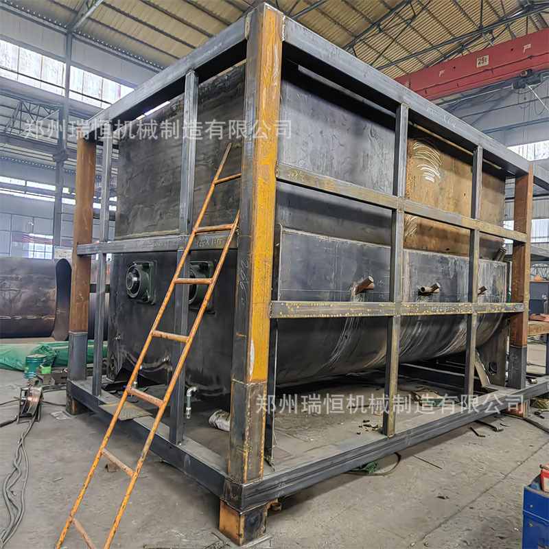 小型卧式发酵罐禽畜粪便处理有机肥生产线高温密闭发酵仓