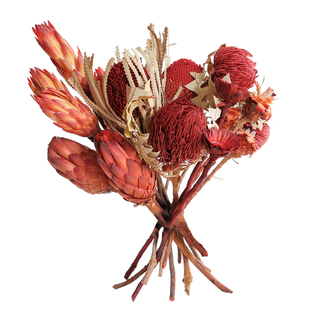 红色干花真花花束氛围感客厅乔迁婚礼开业布置新年装饰摆件永生花