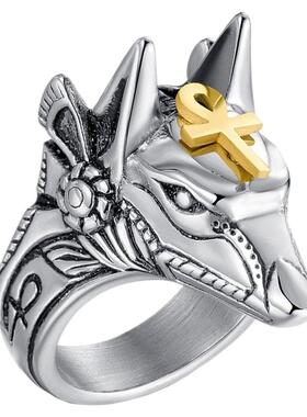 指环手饰复古阿努比斯神